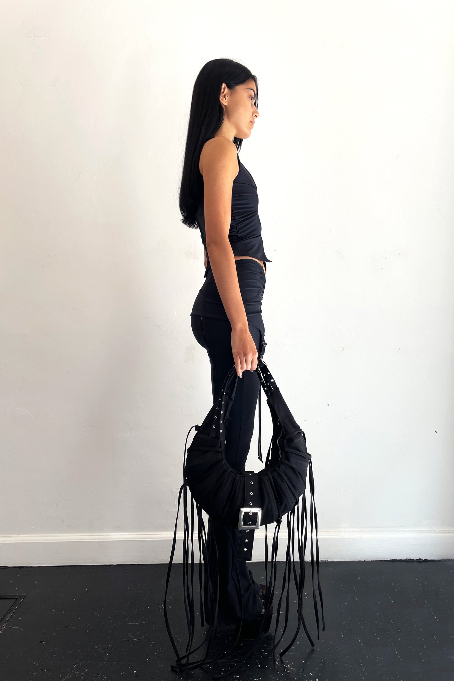 Deconstructed Shapewear Top Black