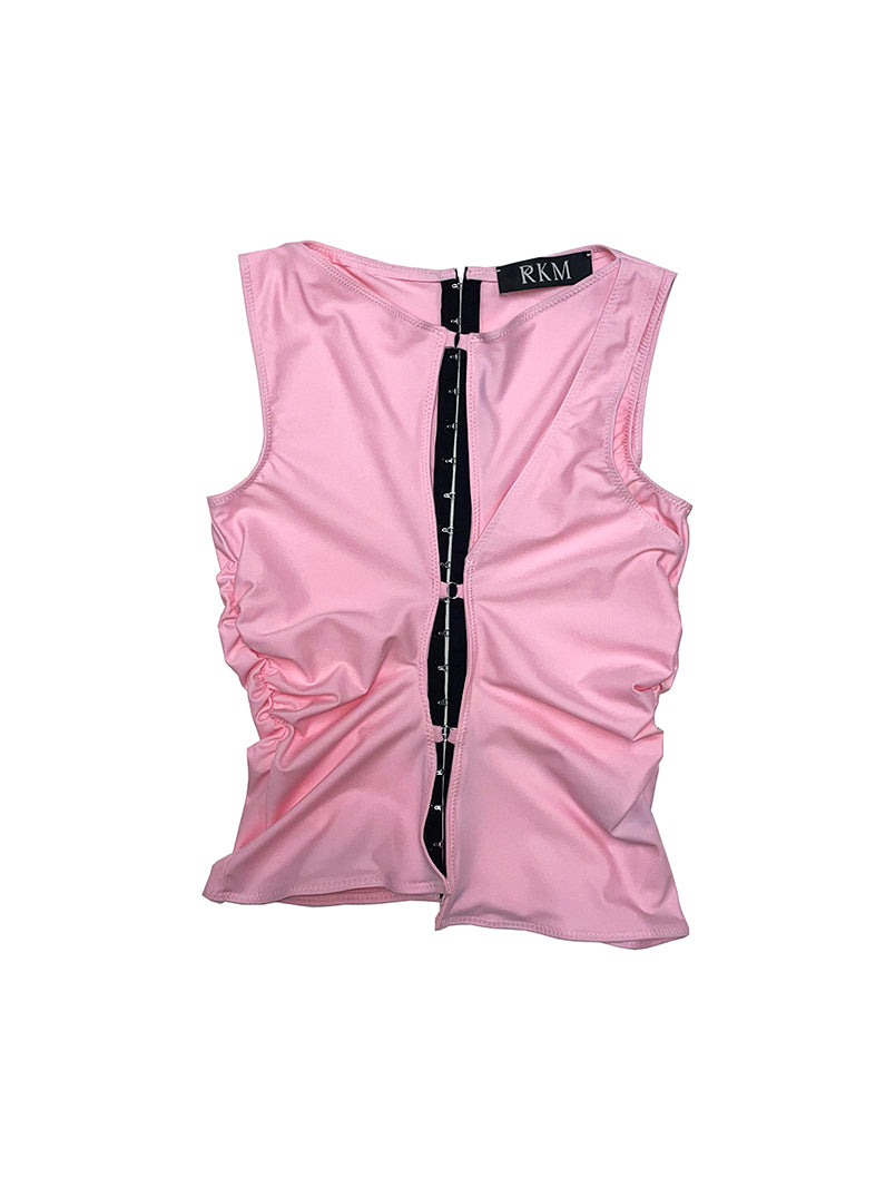 Deconstructed Shapewear Top Pink
