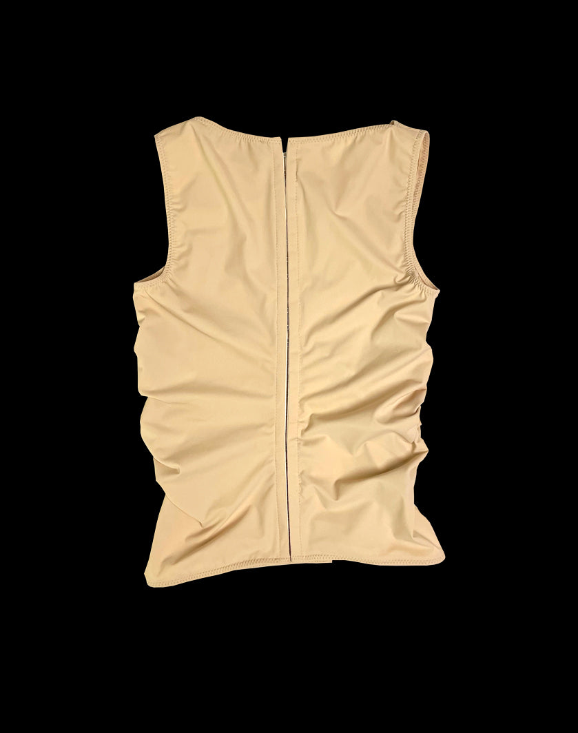 Deconstructed Shapewear Top Beige