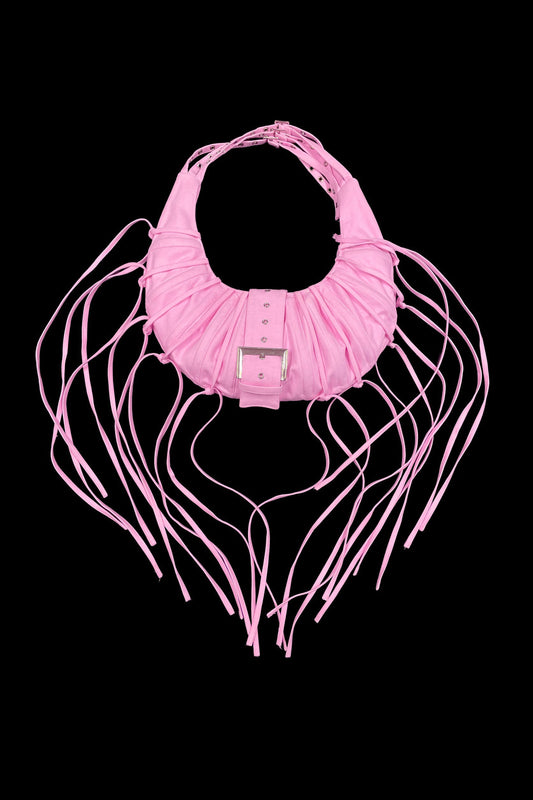 Boned Bustle Bag Pink