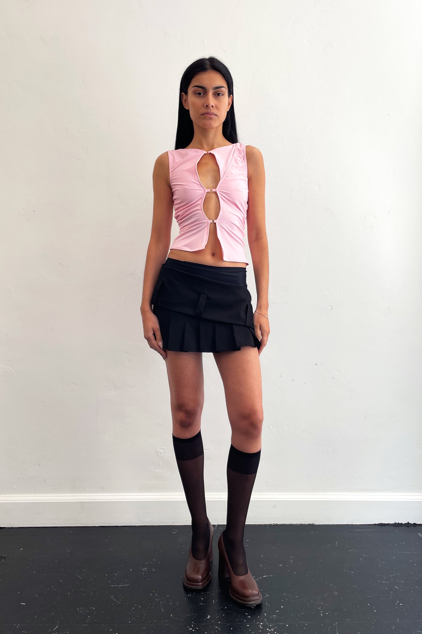 Deconstructed Shapewear Top Pink