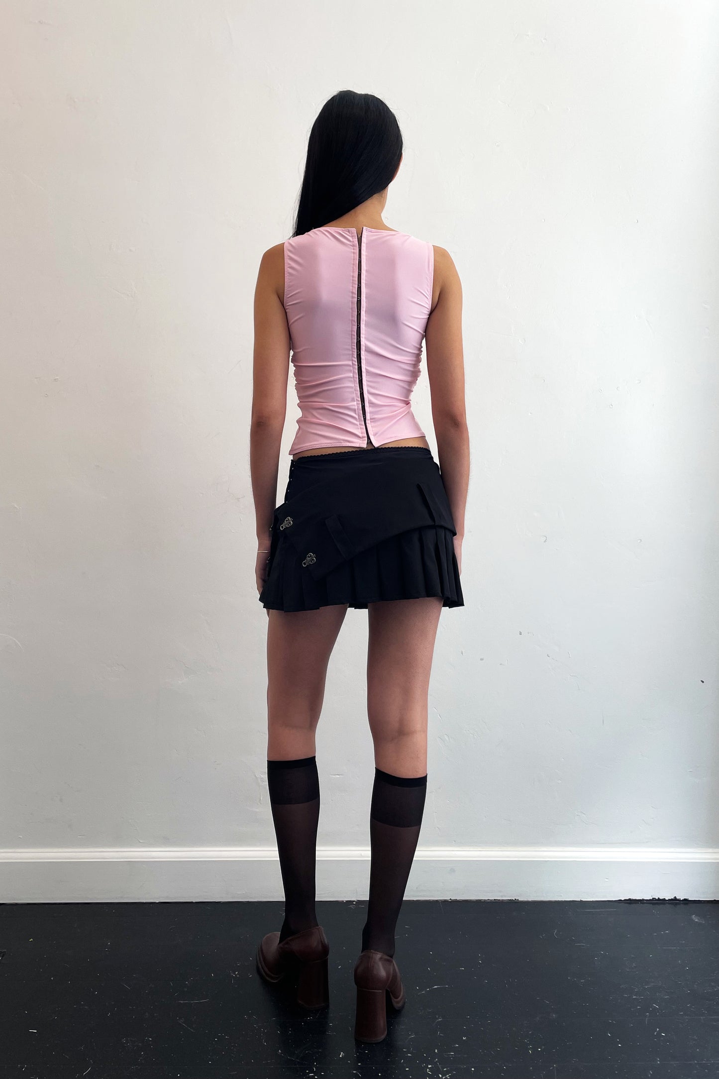 Deconstructed Shapewear Top Pink