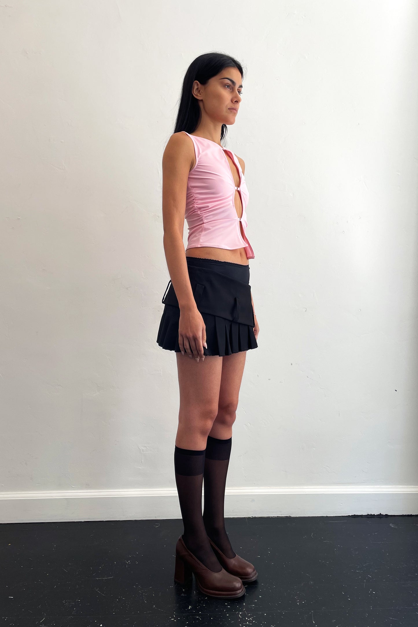 Deconstructed Shapewear Top Pink