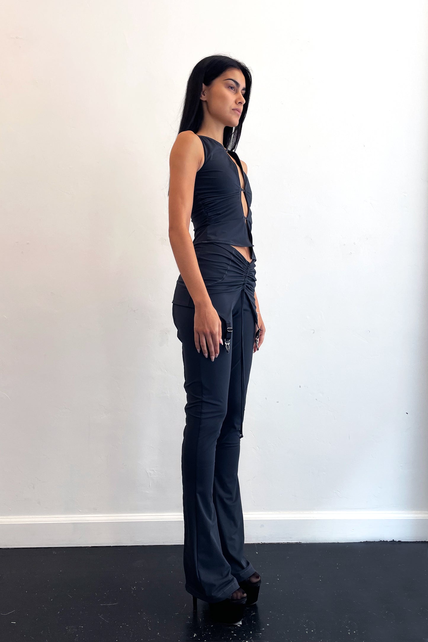 Deconstructed Shapewear Top Shadow